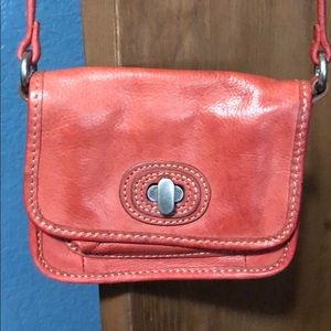 Fossil red crossbody